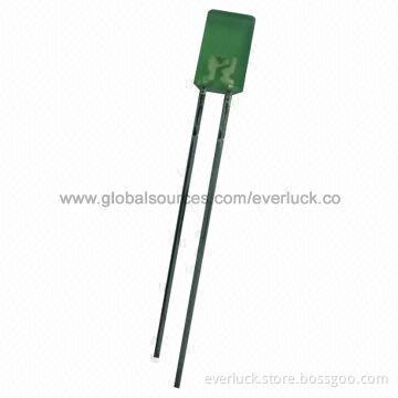 2 x 5 x 7mm Rectangle LED Diode with Green Transparent Lens